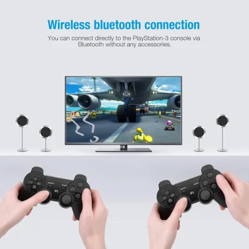 Usando Controle do PS3 Dual Shock Sem Fio Bluetooth Wireless
